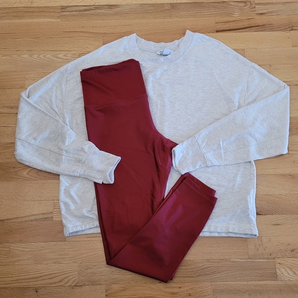 ATHLETA ELATION SHINE TIGHTS HIGH RISE LEGGINGS RED LARGE - Picture 16 of 16